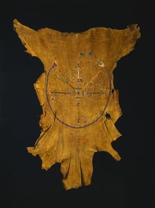 Replica van een droogschildering Iikaah naar een droogschildering door Tsi-tcaci, eind 1800-begin 1900 door Unbekannt