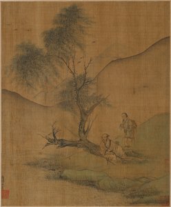 Rustend onder wilgen, Mogelijk Ming-dynastie, 1368-1644