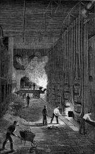 Retorthuis, Keizerlijke Gasfabriek, Kings Road, Londen, 1876