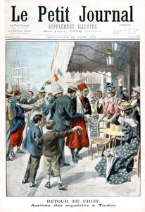 Terugkeer uit China, Aankomst van gerepatrieerden, Toulon, 1901 door Unbekannt