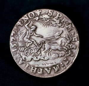 Keerzijde van een medaille ter herdenking van de heldere komeet van 1577 door Unbekannt