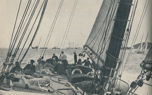 De grootste Britse racejachten strijden tijdens Cowes Week, 1937
