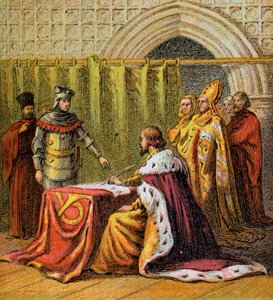 Richard II doet afstand van de troon, 1399, ca. 1850 door Unbekannt