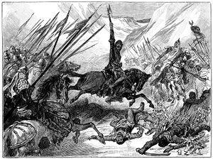 Richard I, Coeur de Lion bij de Slag om Arsuf, 1191, ca. 1880 door Unbekannt