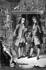 Robert Boyle, Anglo-Ierse chemicus en natuurkundige en Denis Papin, Franse natuurkundige door Unbekannt