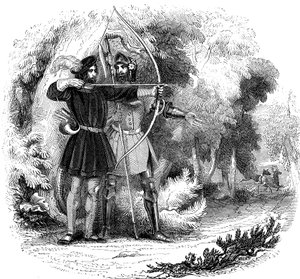 Robin Hood, legendarische Engelse volksheld en kampioen van de armen