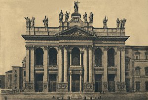Roma - Voorgevel van de Basiliek van Sint-Jan van Lateranen, Ales. Galilei
