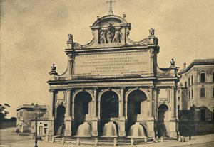 Rome - Fontein van het aquaduct van Paulus V, opgericht naar de ontwerpen van Fontana in 1612, 1910 door Unbekannt