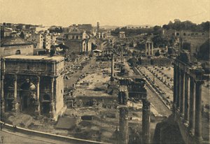 Rome - Algemeen uitzicht op het Forum Romanum, 1910