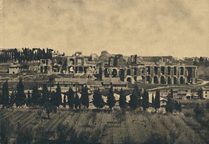 Roma - Grote overblijfselen van de onderbouw van het paleis van Septimius Severus door Unbekannt