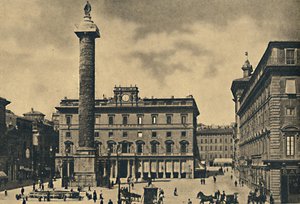 Rome - Plein en zuil van Marcus Aurelius, 1910