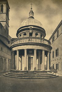 Roma - Tempel door Bramante in de kloosters van S. Pietro in Montorio op de Janiculumheuvel, 1910 door Unbekannt