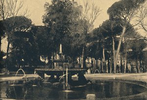 Villa Borghese - Fontein van de Zeepaarden, 1910 door Unbekannt