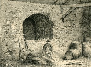 Romeinse Muur op Tower Hill, c1872