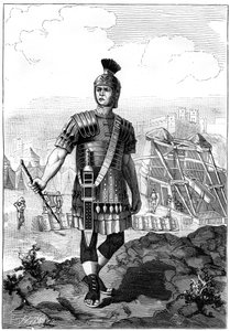 Romeinse centurio die de Galliërs onder Julius Caesar overwint, 1e eeuw v.Chr. 1882-1884 door Unbekannt