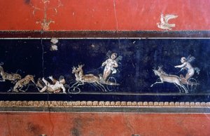 Romeinse muurschildering, Huis van de Vettii, Pompeii, Italië