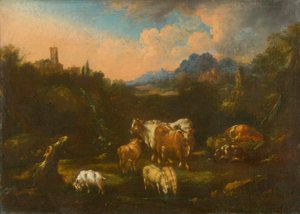 Romantisch Landschap met Kudde