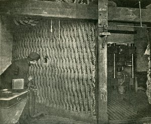 Touwscherm Gebruikt Voor Bescherming Tijdens het Persen van Explosief Schietkatoen, 1901