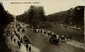 Rotten Row, Hyde Park, Londen, eind 19e-begin 20e eeuw door Unbekannt