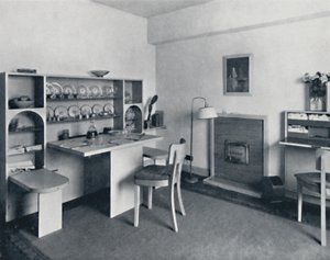 Rowley Gallery of Decorative Art Ltd - Gecombineerde eet-woonkamer open, 1939