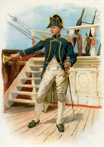 Royal Navy Post Captain, 18e eeuw ca. 1890-1893 door Unbekannt