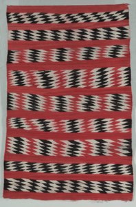Tapijt met diamanten strepen, ca. 1890-1900