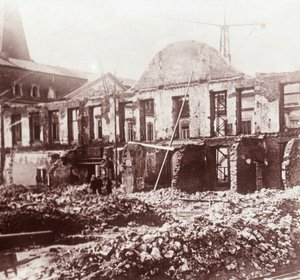 Ruïnes, Leuven, België, ca. 1914-1918 door Unbekannt