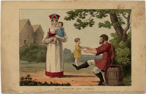 Russisch boerengezin, 1810s door Unbekannt