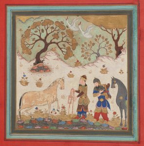 Rustam Verovert Rakhsh, Folio uit een Shahnama Boek der Koningen door Unbekannt