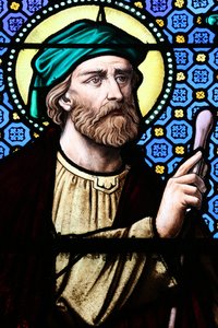 Heilig Hart kerk. Glas-in-lood raam. Jesse, Moulins door Unbekannt