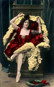 Saharet 1879-1942, Australische music hall artiest, begin 20e eeuw door Unbekannt