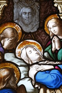 Kathedraal van Saint-Corentin, Quimper glas-in-lood: de Ontslaping, Quimper, Frankrijk door Unbekannt