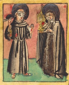 Sint Franciscus en Sint Clara door Unbekannt