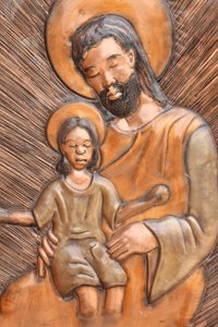 Sint-Jozef & Jezus standbeeld, Brazzaville, Congo door Unbekannt