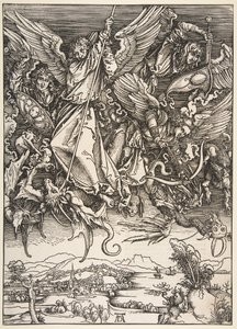 Sint Michaël die de Draak Bestrijdt, uit De Apocalyps, 1498