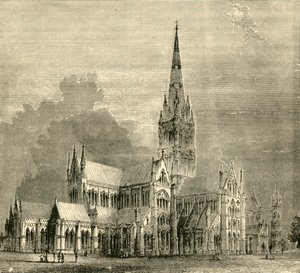 Kathedraal van Salisbury, 1890 door Unbekannt