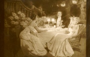 Salon 1910. Ludovic Alleaume Na het Diner, 1910 door Unbekannt