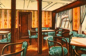 Salon aan boord van een zeppelin, 1932 door Unbekannt