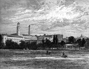 Saltaire fabrieken, ca. 1880 door Unbekannt