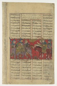 Sam Komt om Rustam te Inspecteren, Folio uit een Shahnama Boek der Koningen, ca. 1330-40