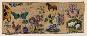 Fragment van een merklap, 1800s