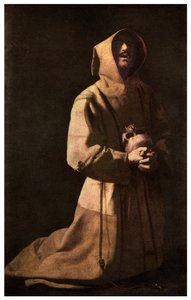 Heilige: St. Franciscus in meditatie, 1635-1639 door Unbekannt