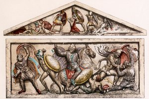 Sarcophagus, 4e eeuw v.Chr. door Unbekannt