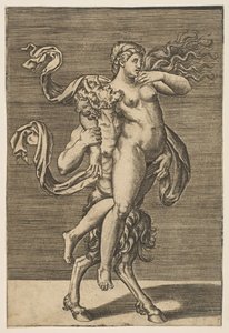 Sater die een nimf draagt en haar rechterarm vasthoudt, ca. 1515-1600