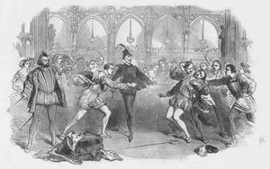 Scène uit Spohrs Faust, in de Koninklijke Italiaanse Opera, 1852 door Unbekannt