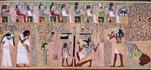 Scène uit het Dodenboek van Any, Egyptisch, ca. 1275 v.Chr., ca. 1900-1920
