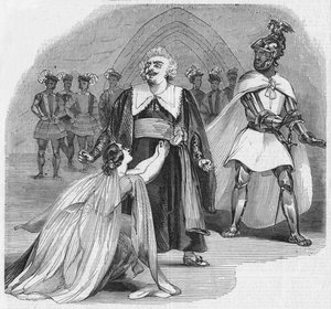 Scène uit de opera Otello, in het theater van Hare Majesteit, 1900 door Unbekannt
