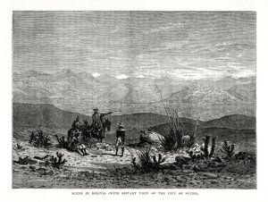 Scène in Bolivia, 1877 door Unbekannt