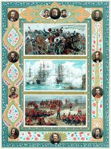 Scènes uit Britse militaire gevechten, ca 1887 door Unbekannt