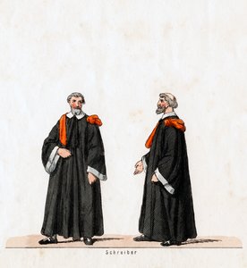 Schrijver, kostuumontwerp voor Shakespeares toneelstuk, Henry VIII, 19e eeuw door Unbekannt